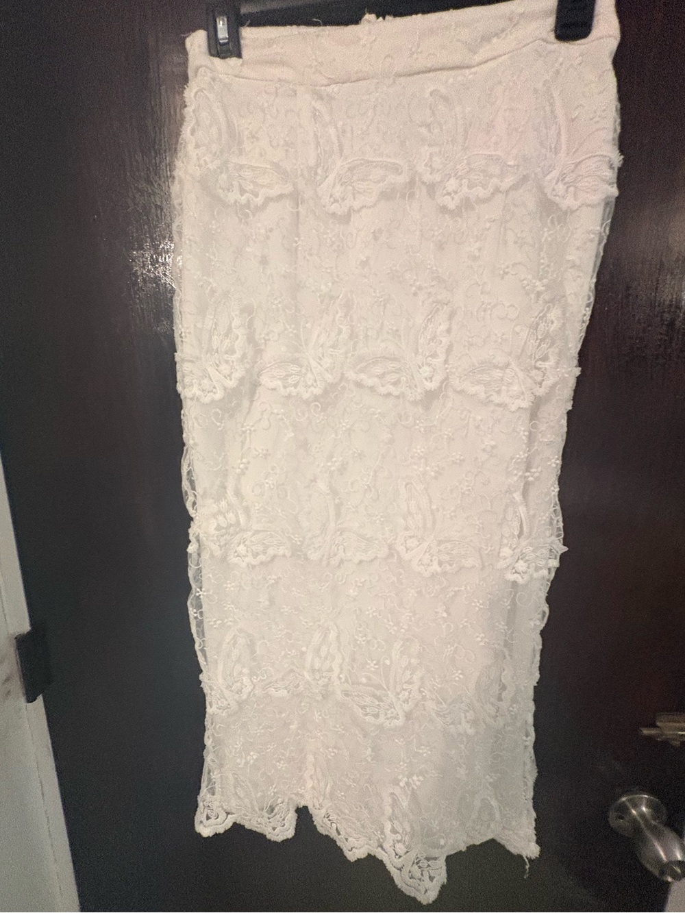 Bundle 2 for $30. Ina White Lace Pencil Skirt. Size Medium.